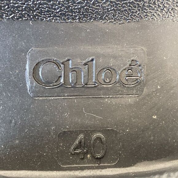 Chloé Black Rubbers Rain Boots EU 40 US 9 Urban Edgy Chunky Goth Grunge Runway - Picture 16 of 16